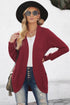 Pocket Knitted Solid Color Cardigan